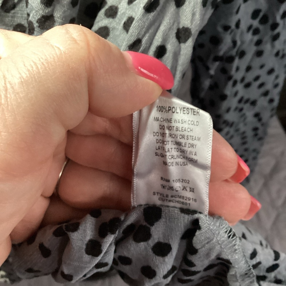 Chalet et Cici Top Med Dalmation Print Grey And Black - Picture 9 of 11